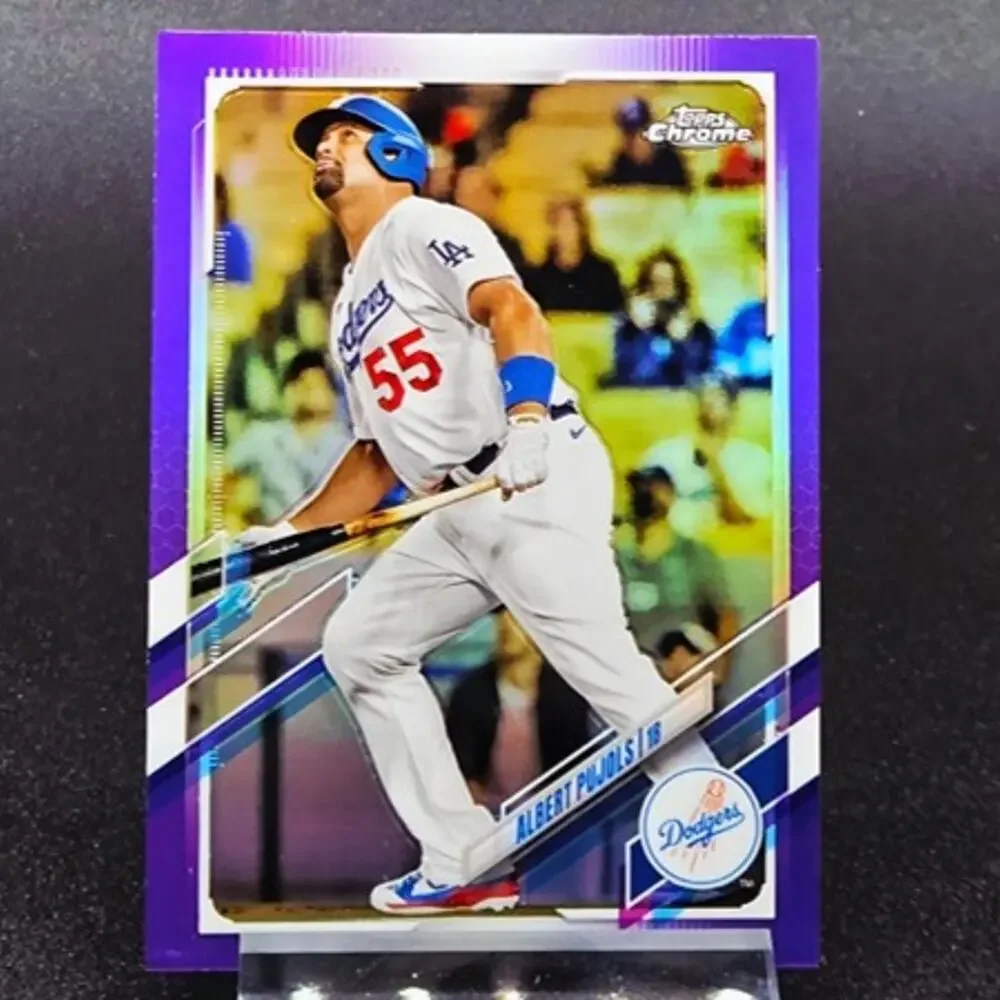 Albert Pujols Topps Chrome Purple Refractor Ice Prizm Dodgers Cardinals Star